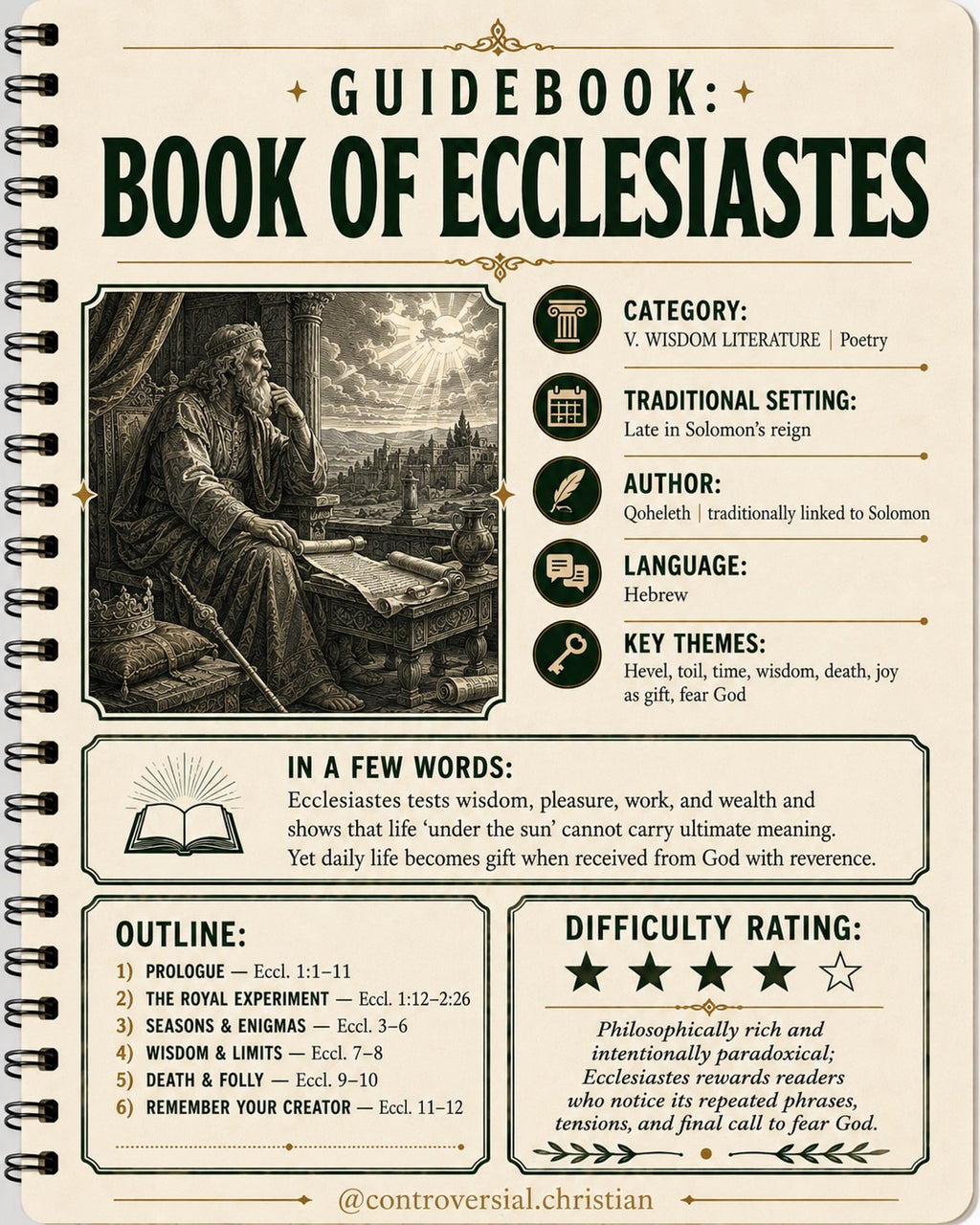 GUIDEBOOK | [21] | Ecclesiastes