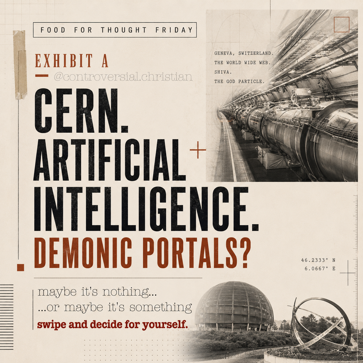 FOOD-FOR-THOUGHT | AI & CERN (Demonic Portals)