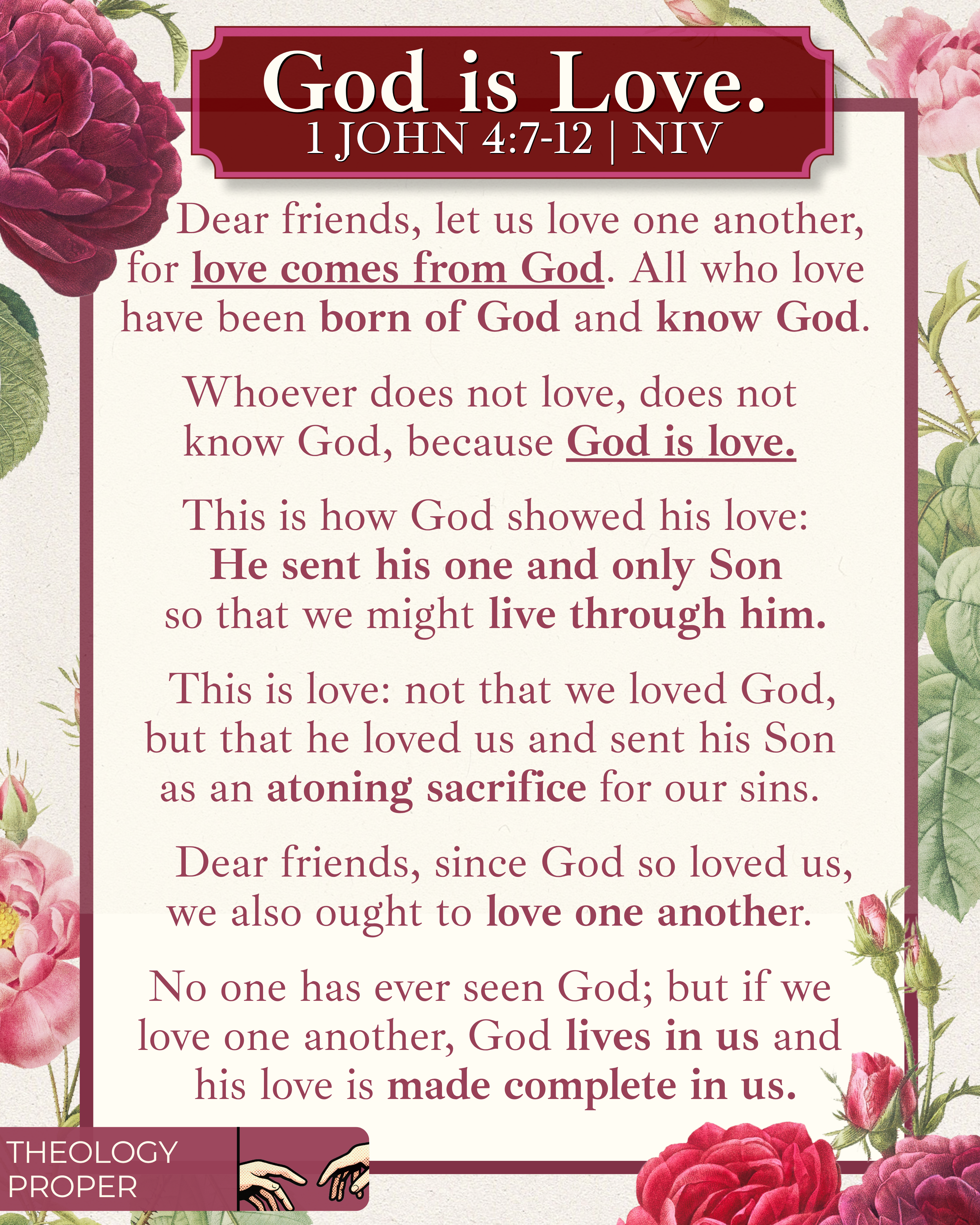 SCRIPTURE | 1 John 4:7-12 | (God Is Love)