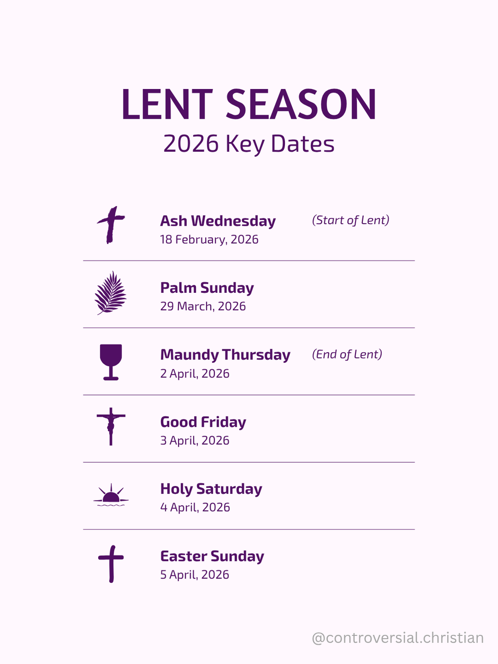 HOLIDAY | (2026) | Lent Guidebook