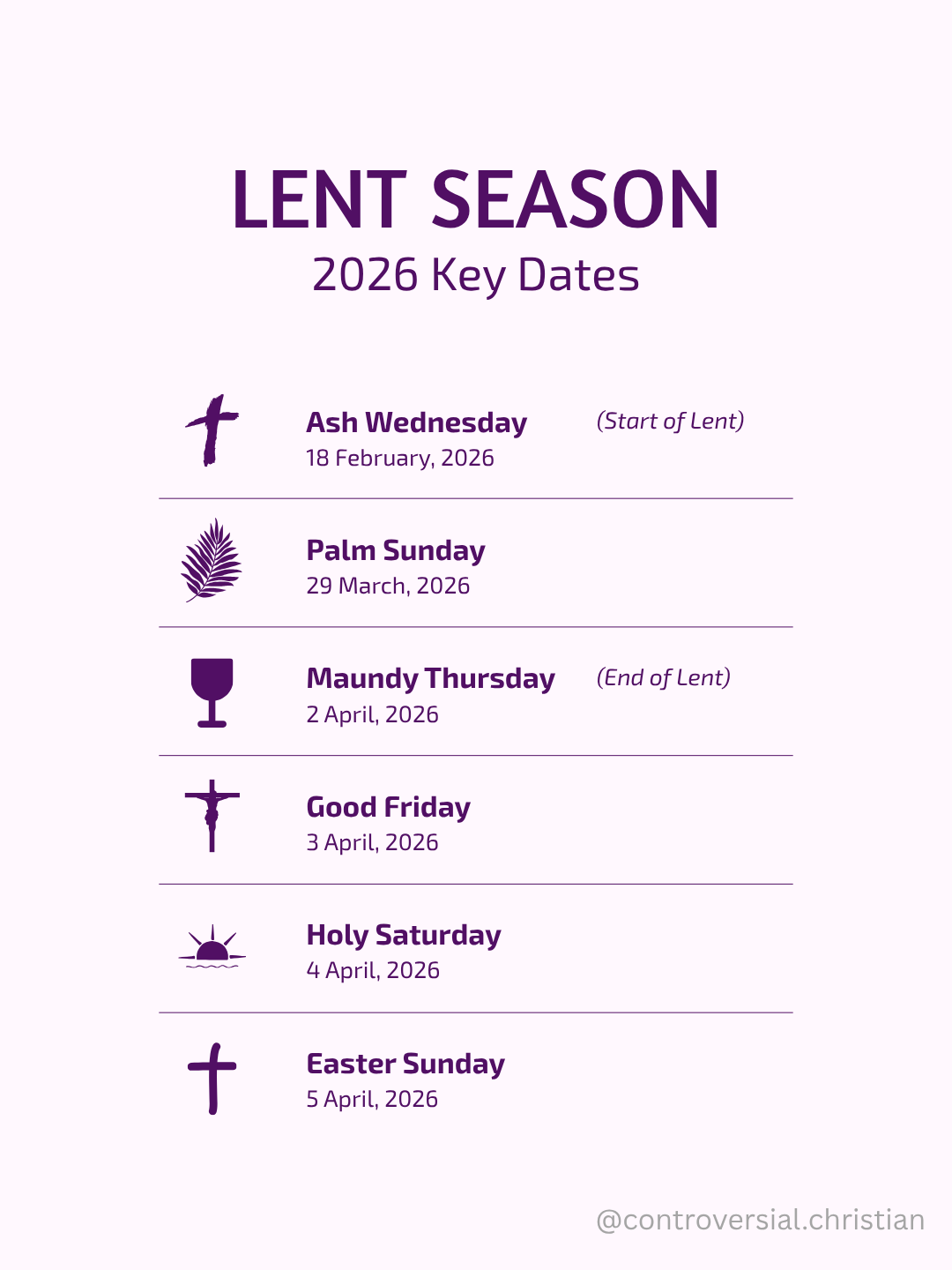 HOLIDAY | (2026) | Lent Guidebook