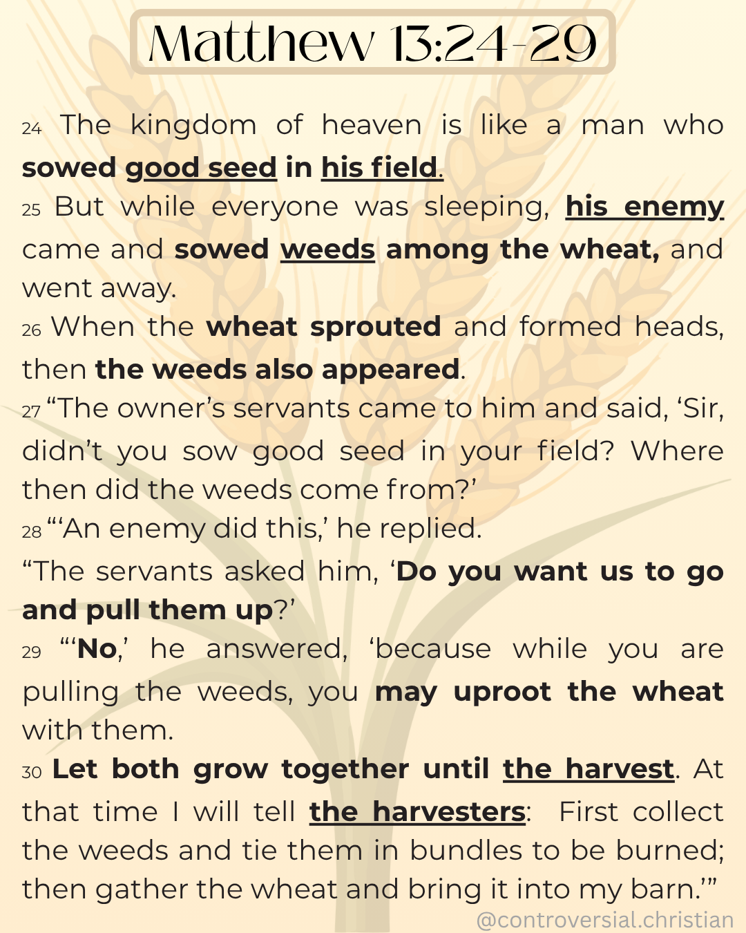 40-PARABLES | [2] | The Tares & The Wheat