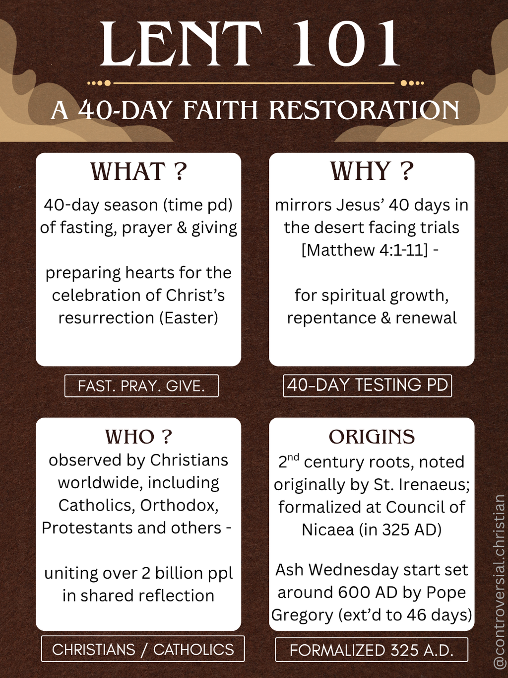 HOLIDAY | (2026) | Lent Guidebook