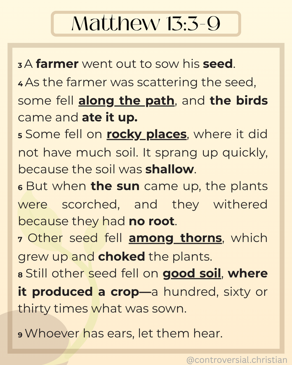 40-PARABLES | [1] | The Sower & 4 Soils