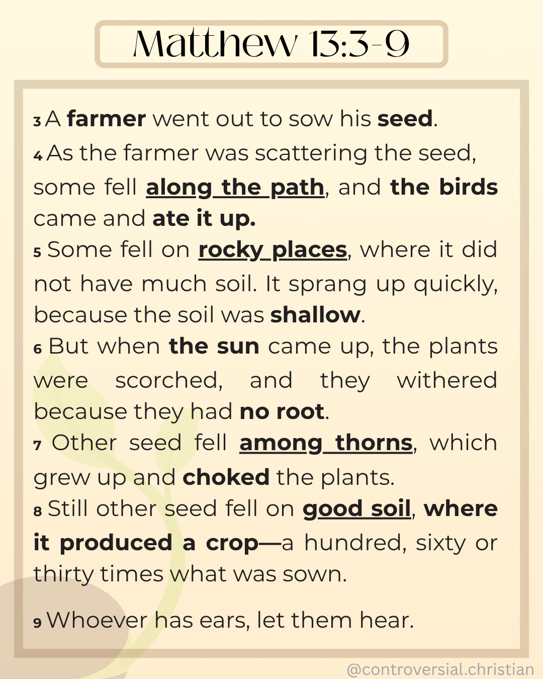 40-PARABLES | [1] | The Sower & 4 Soils