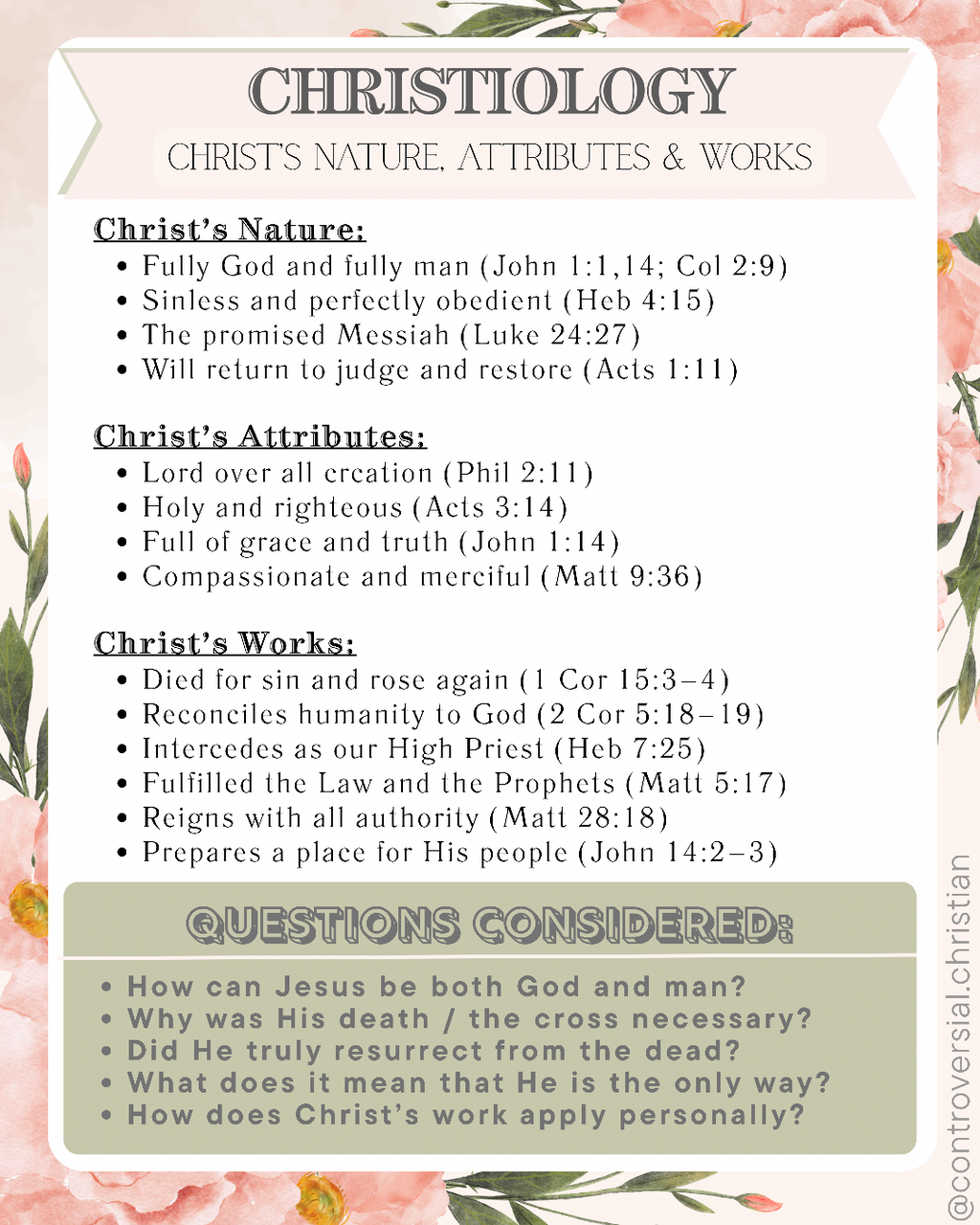 CHRISTIANITY 101 | Overview of Topics