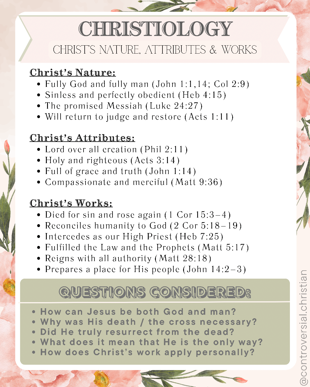 CHRISTIANITY 101 | Overview of Topics