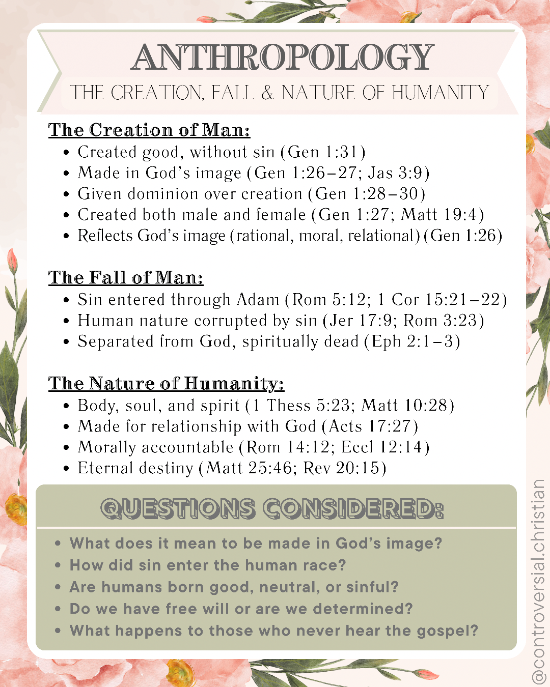 CHRISTIANITY 101 | Overview of Topics