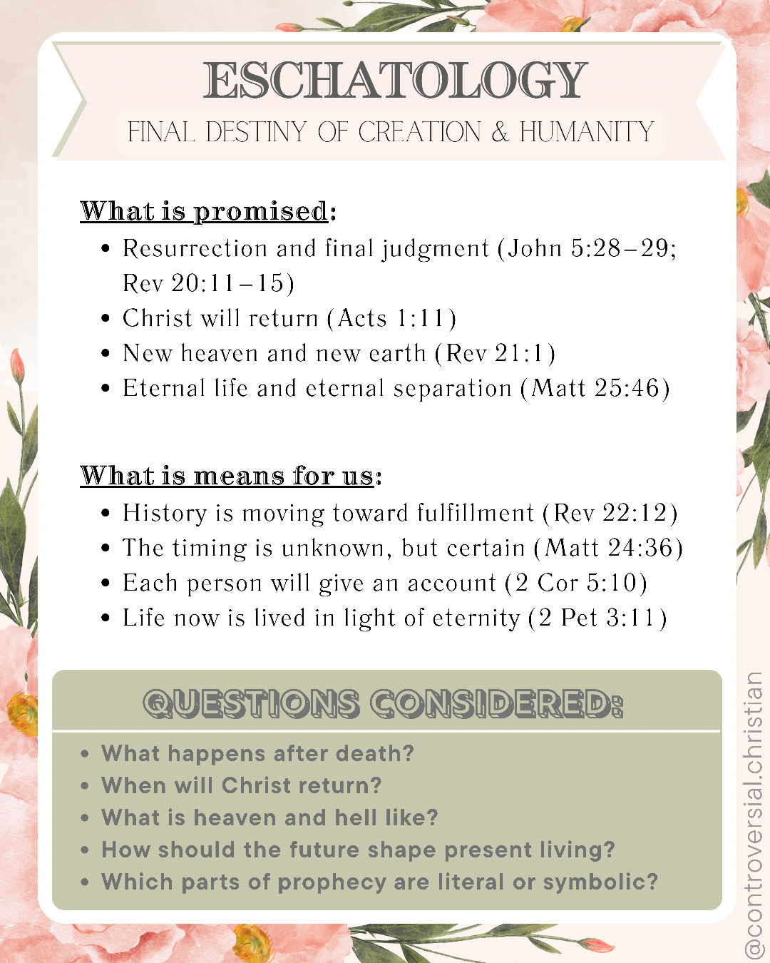 CHRISTIANITY 101 | Overview of Topics