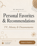 RECOMMENDATIONS | TV Shows, Movies & Documentaries